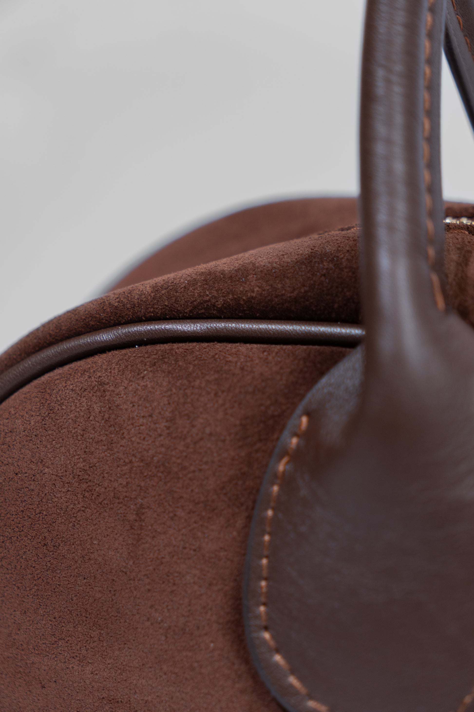 Suede Baguette Handbag