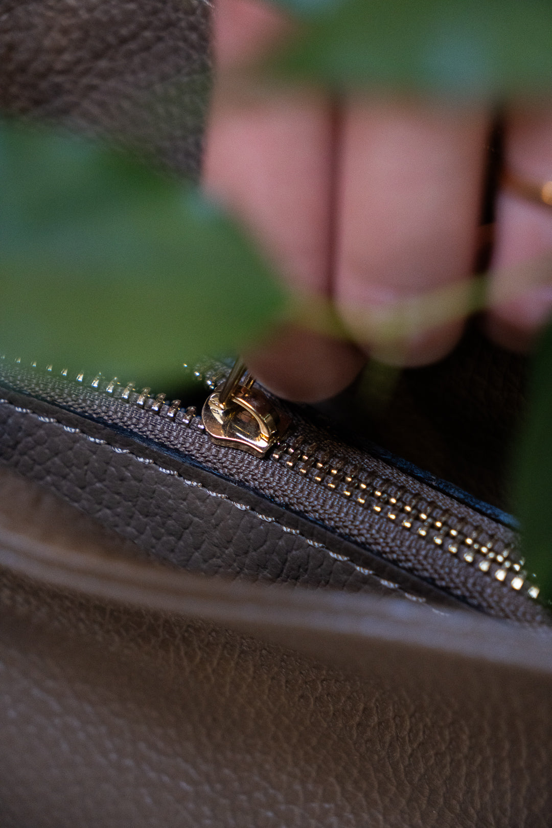 Taupe Chunky Chain Shoulder Bag