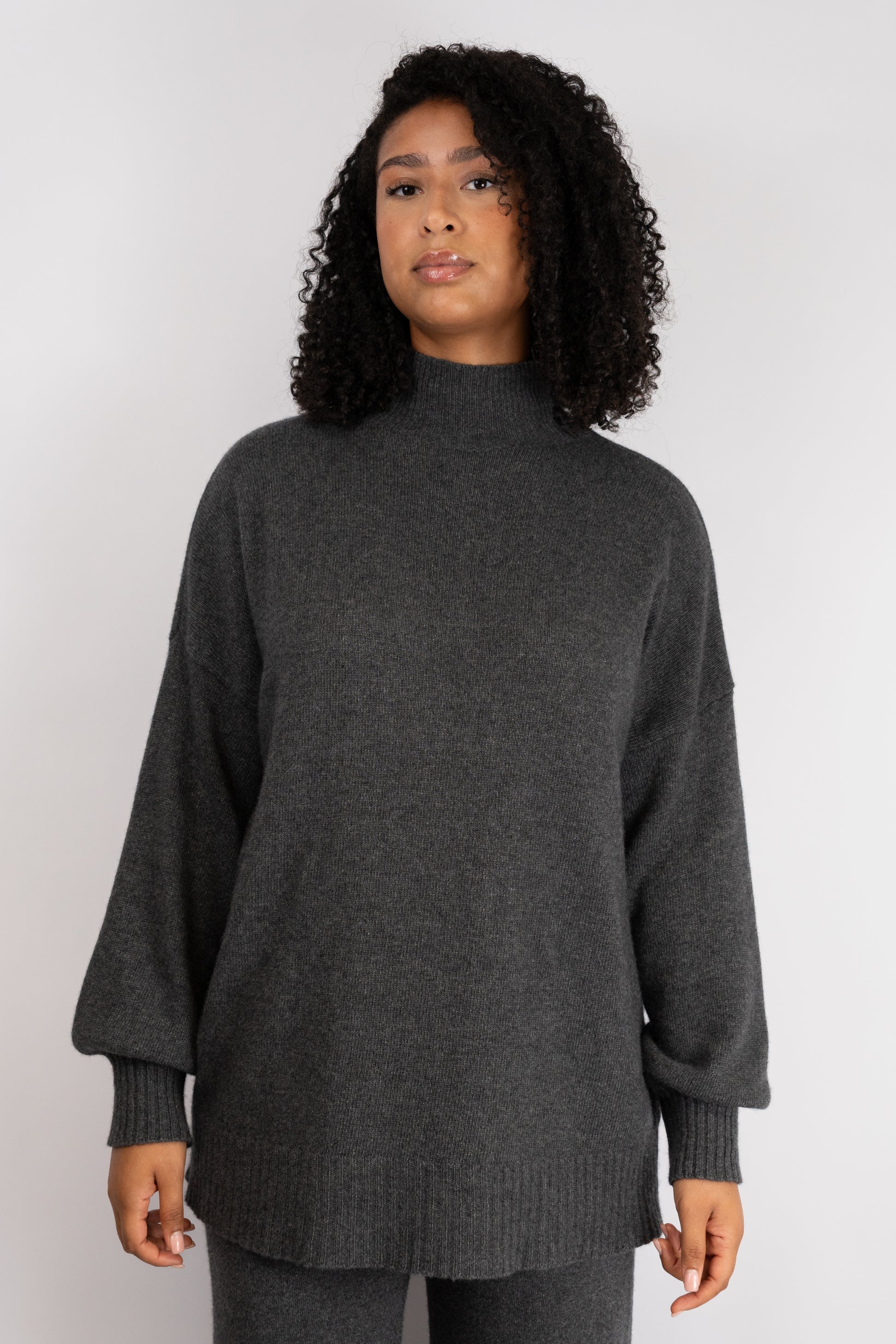 Charcoal Knit Two-Piece Set