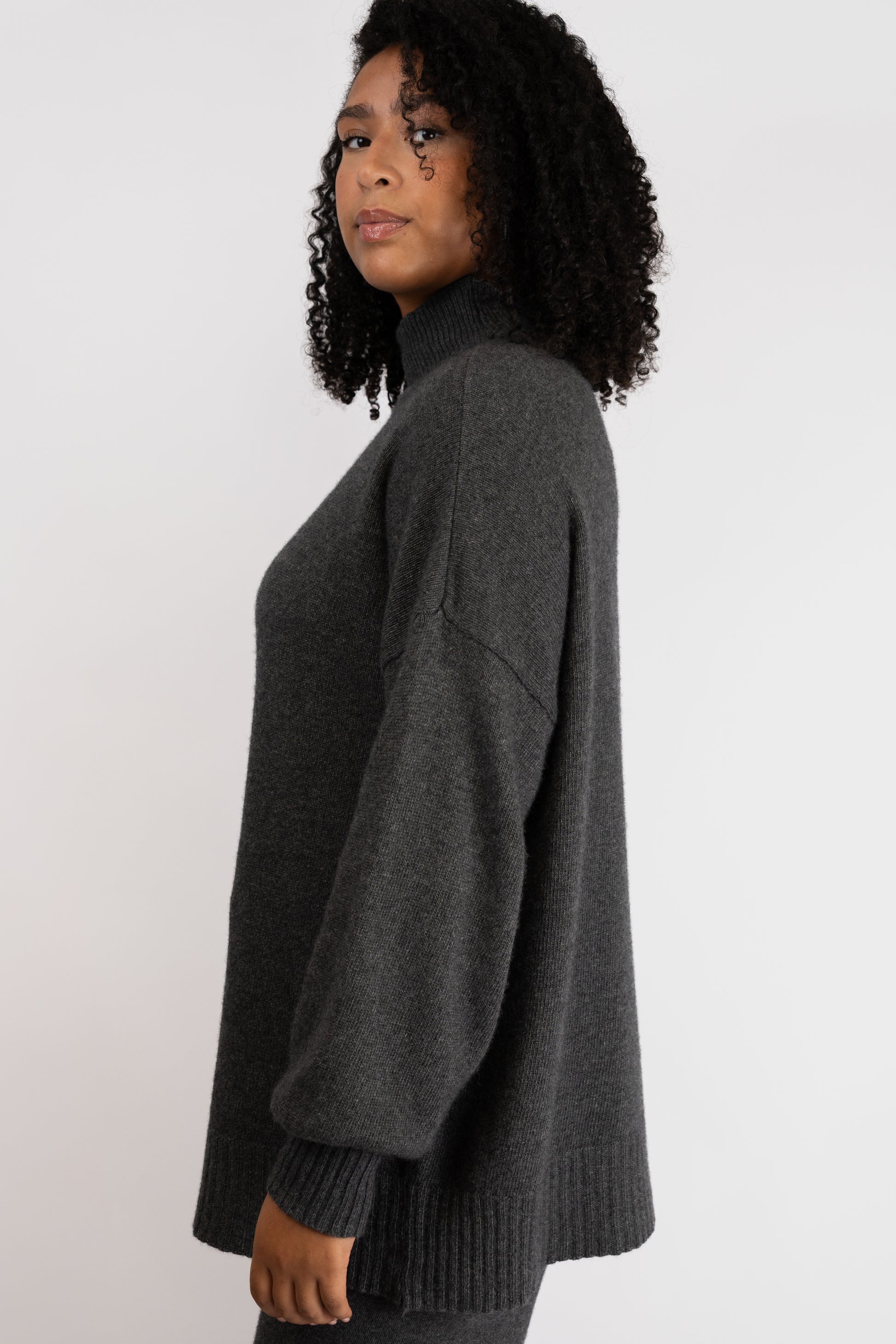 Charcoal Knit Two-Piece Set