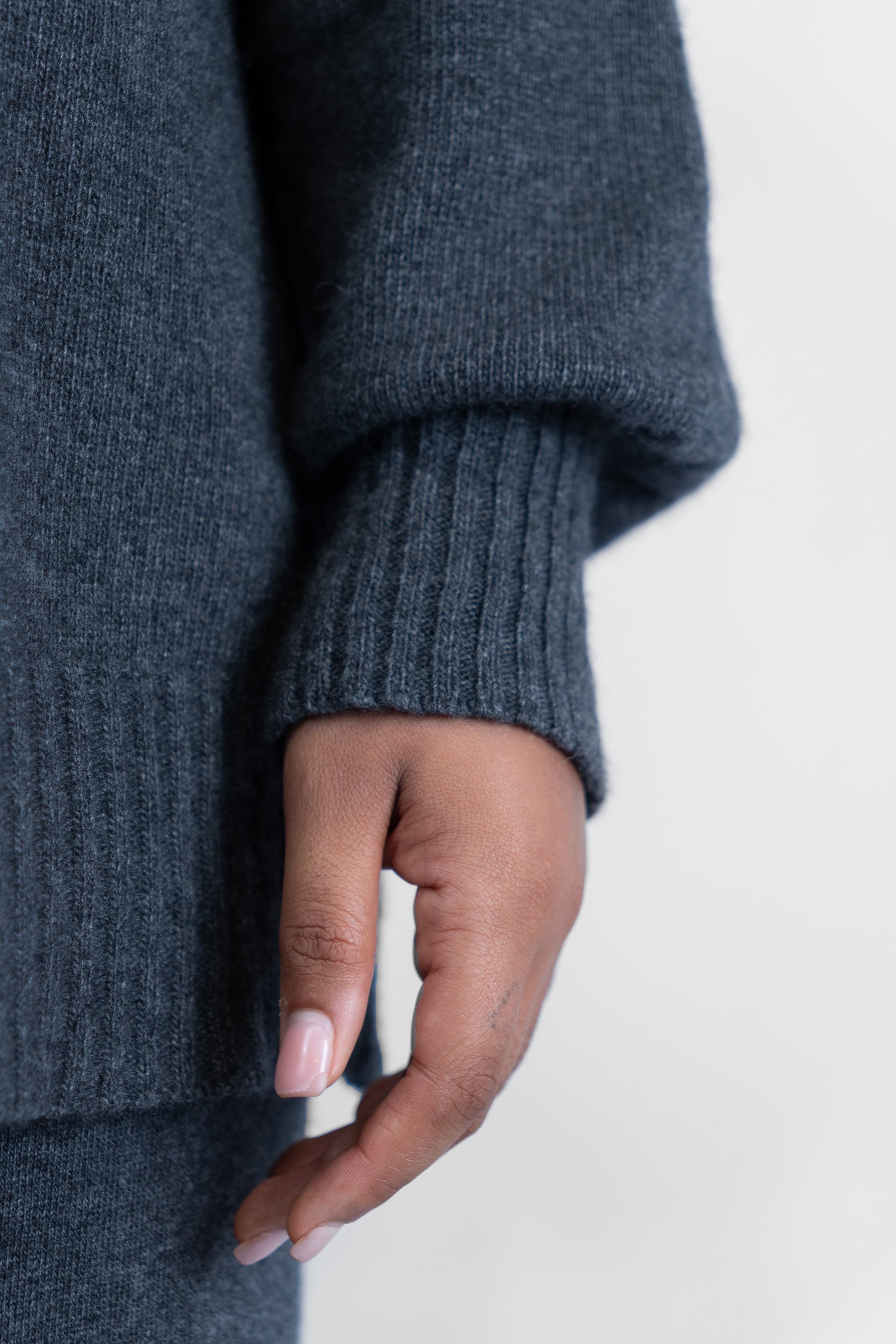 Charcoal Knit Two-Piece Set