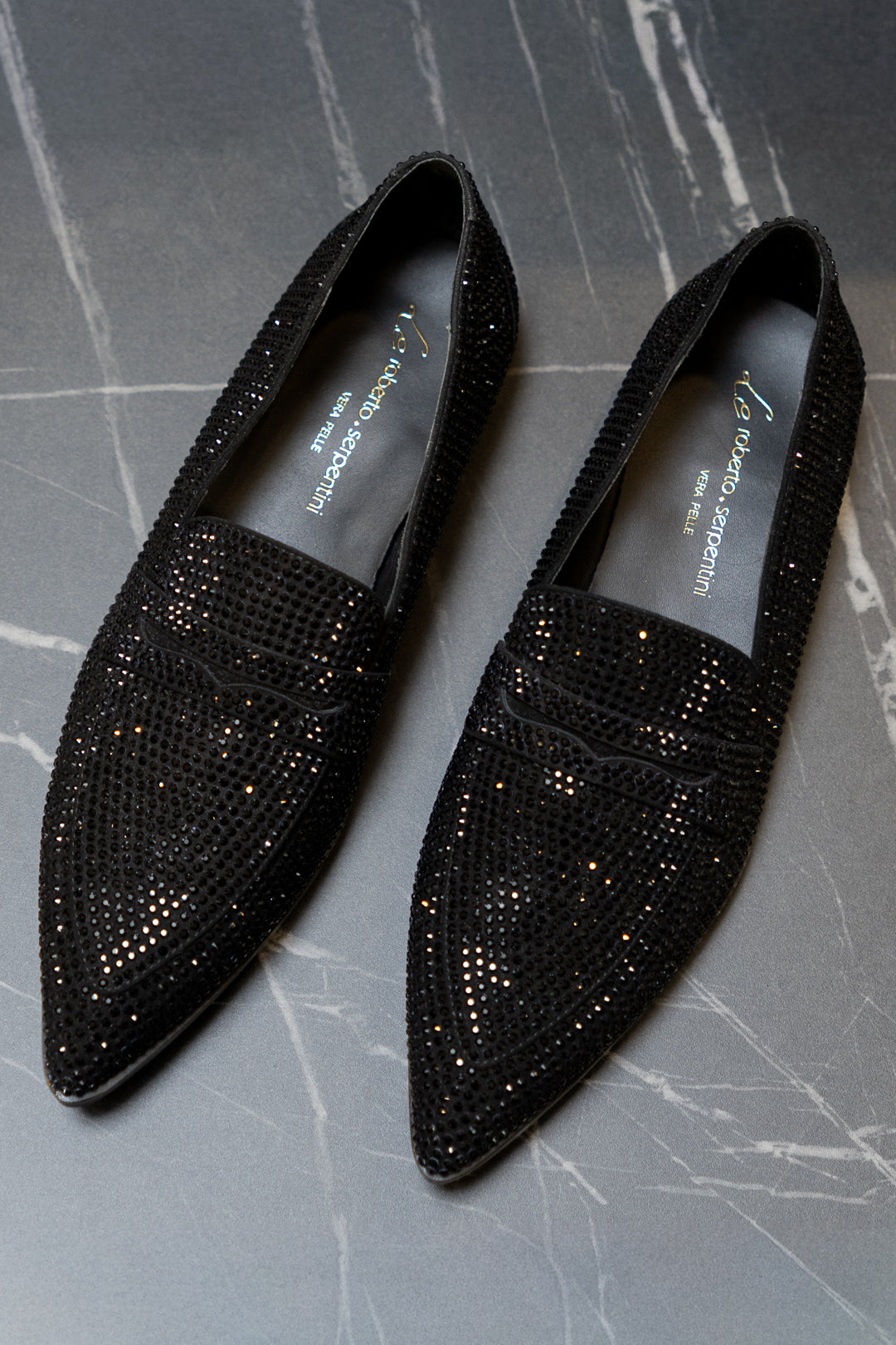 Crystal-Embellished Loafers