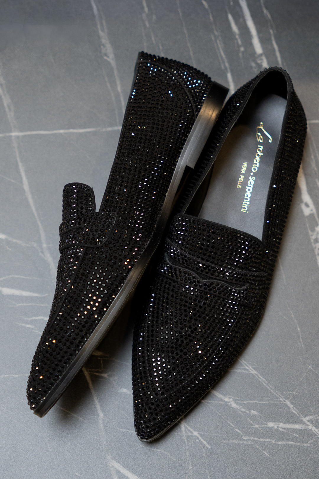 Crystal-Embellished Loafers