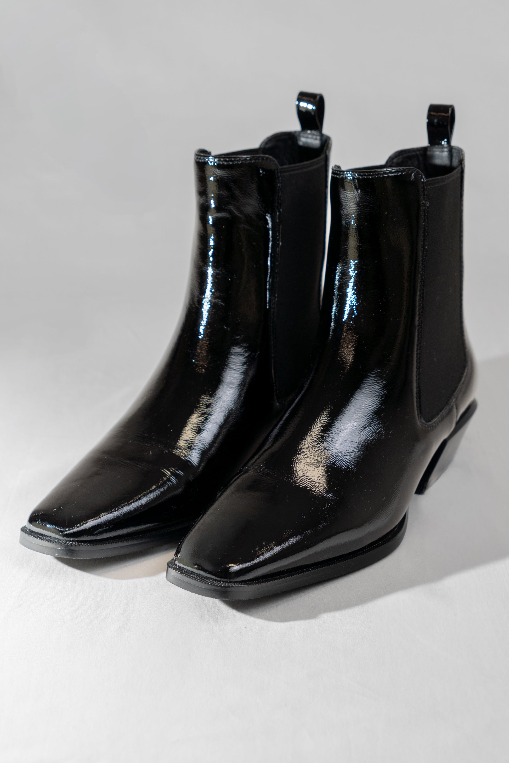 Patent Western Chelsea Boots