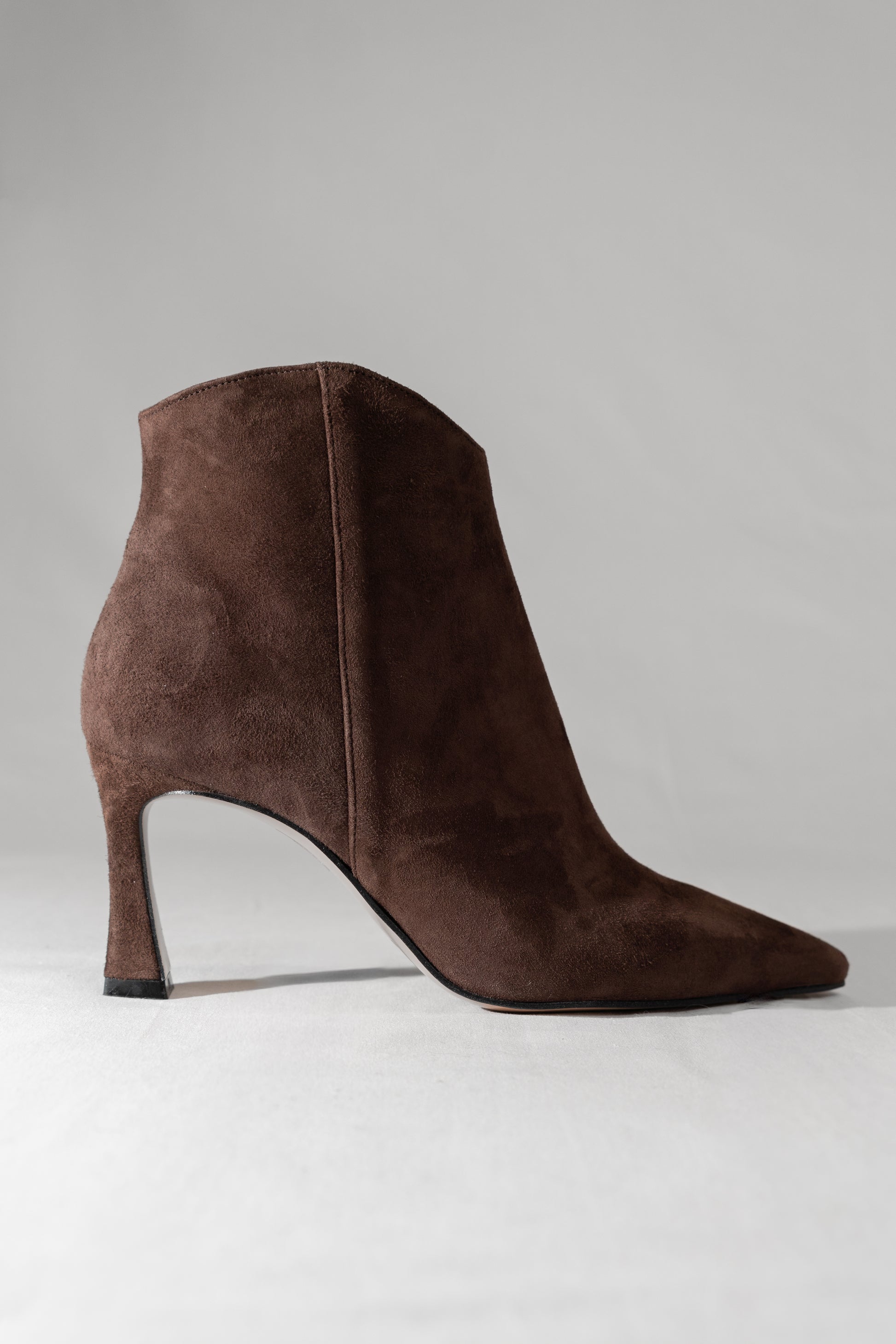 Suede Pointed Ankle Boots