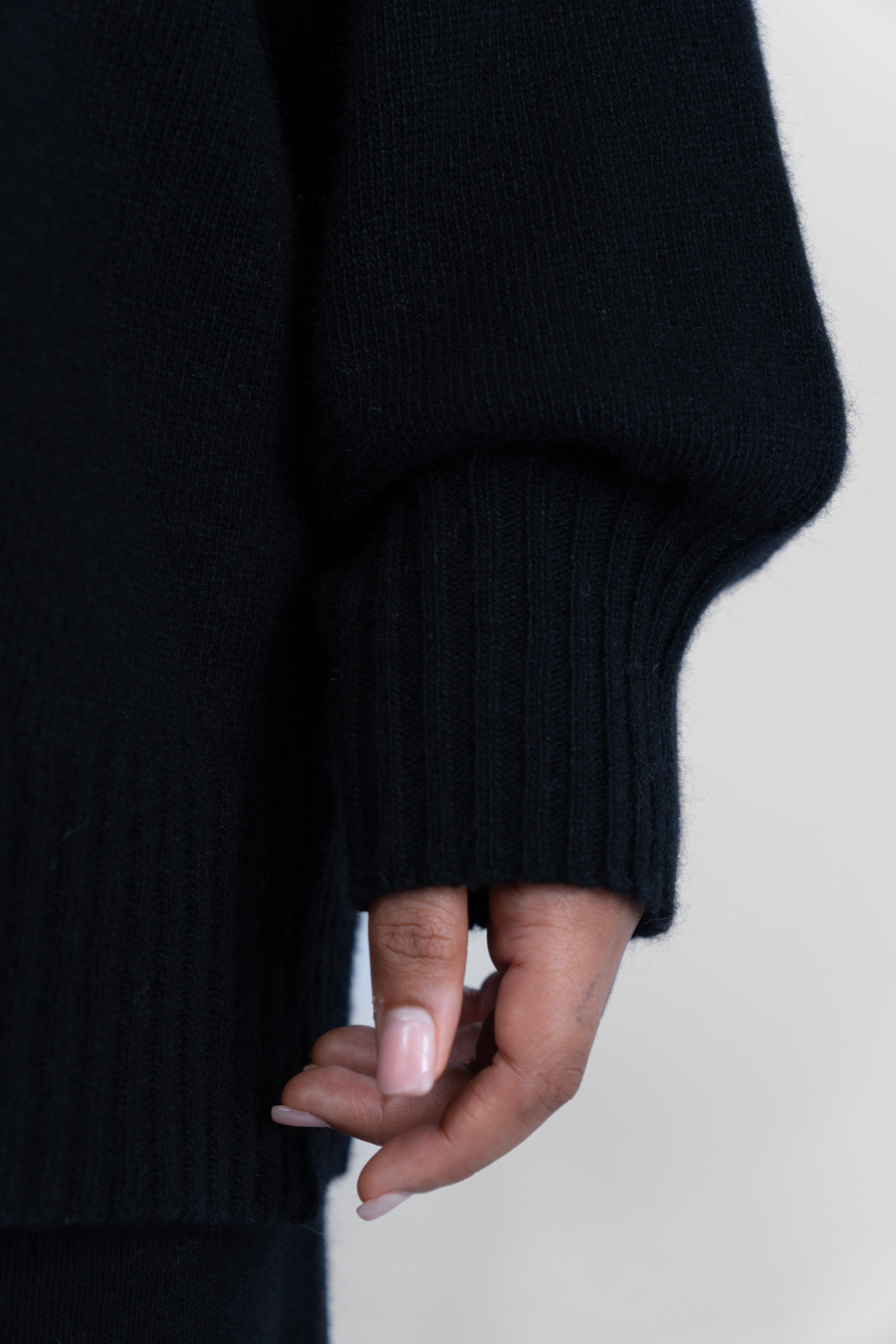 Black Knit Two-Piece Set