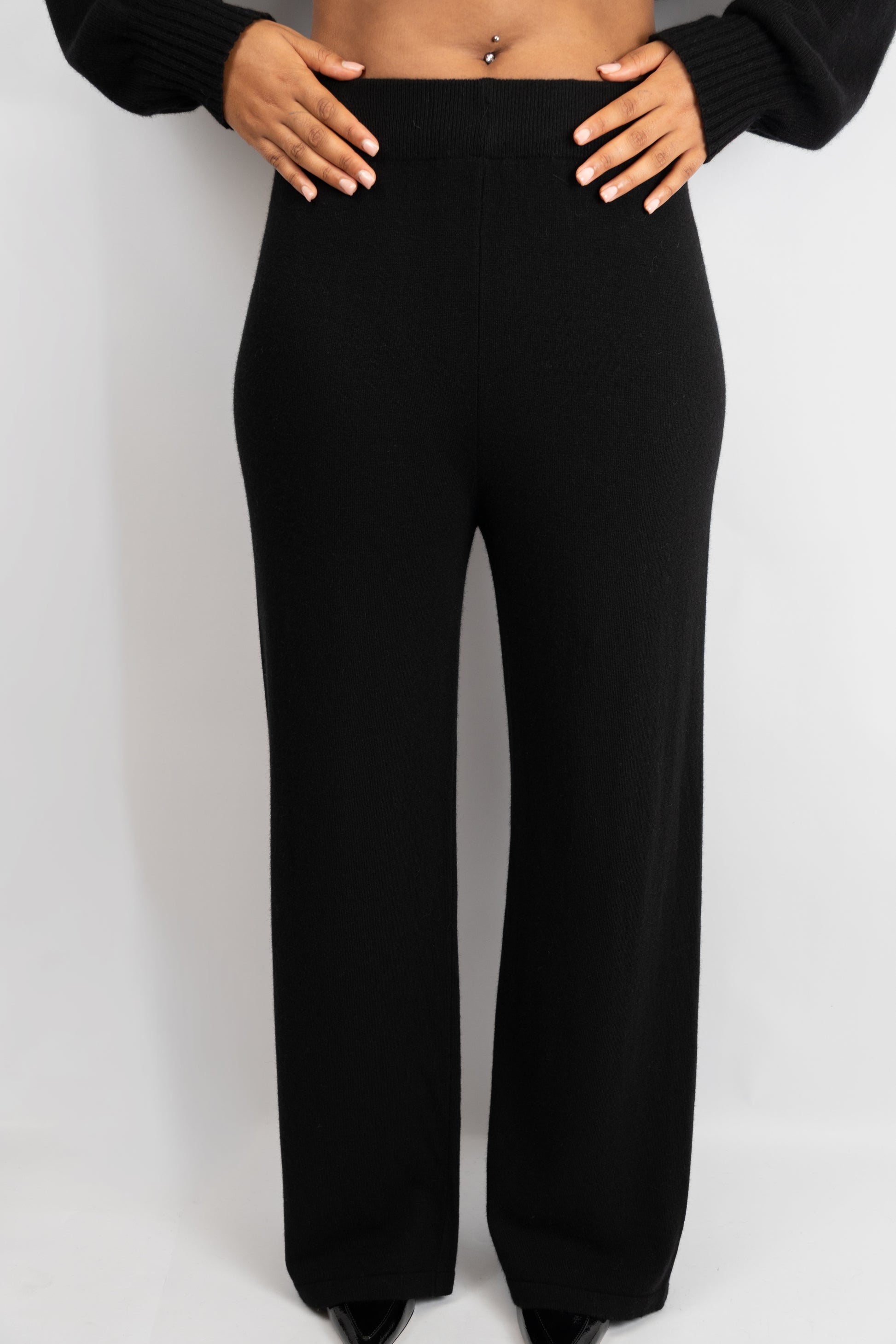 Black Knit Two-Piece Set