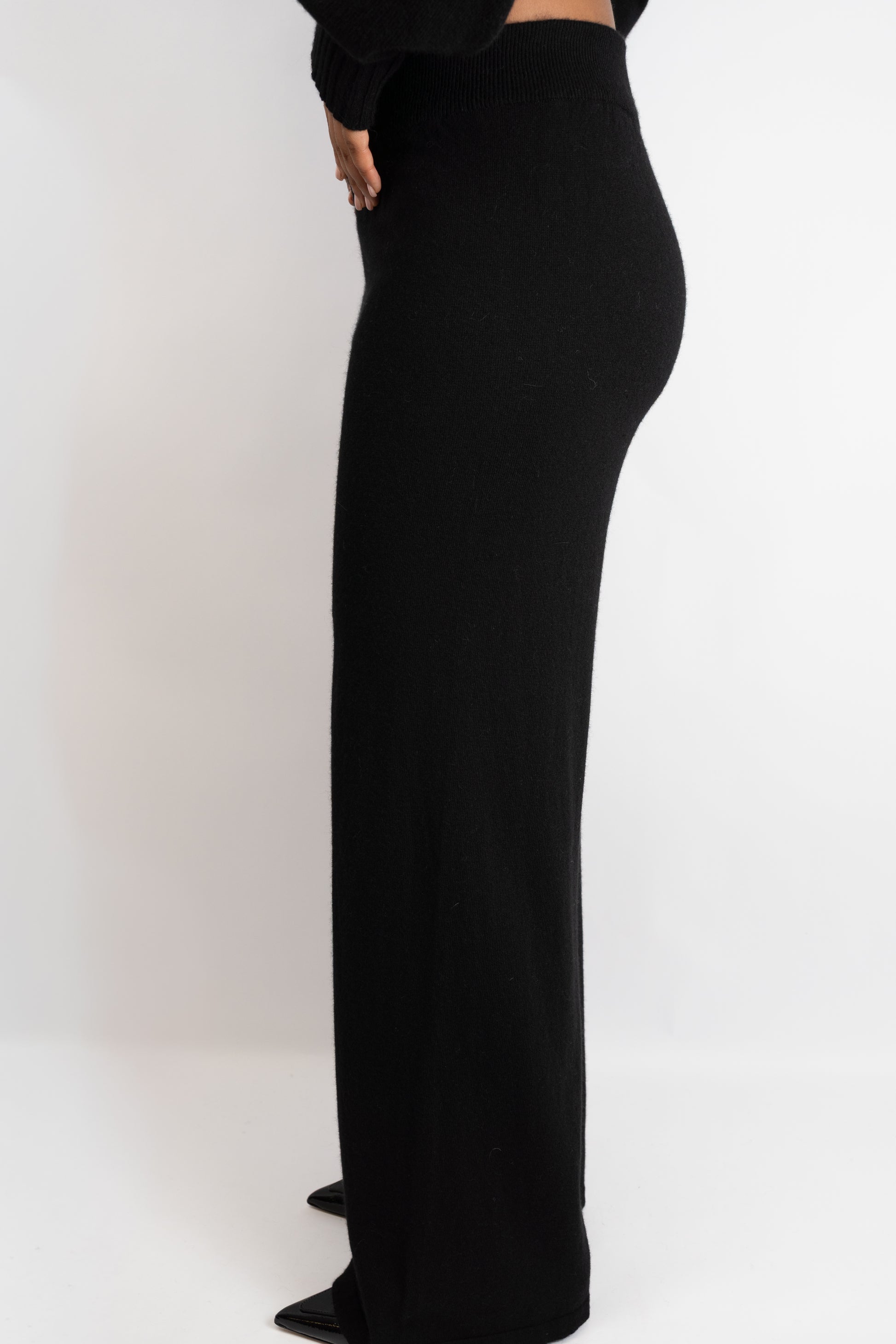 Black Knit Two-Piece Set