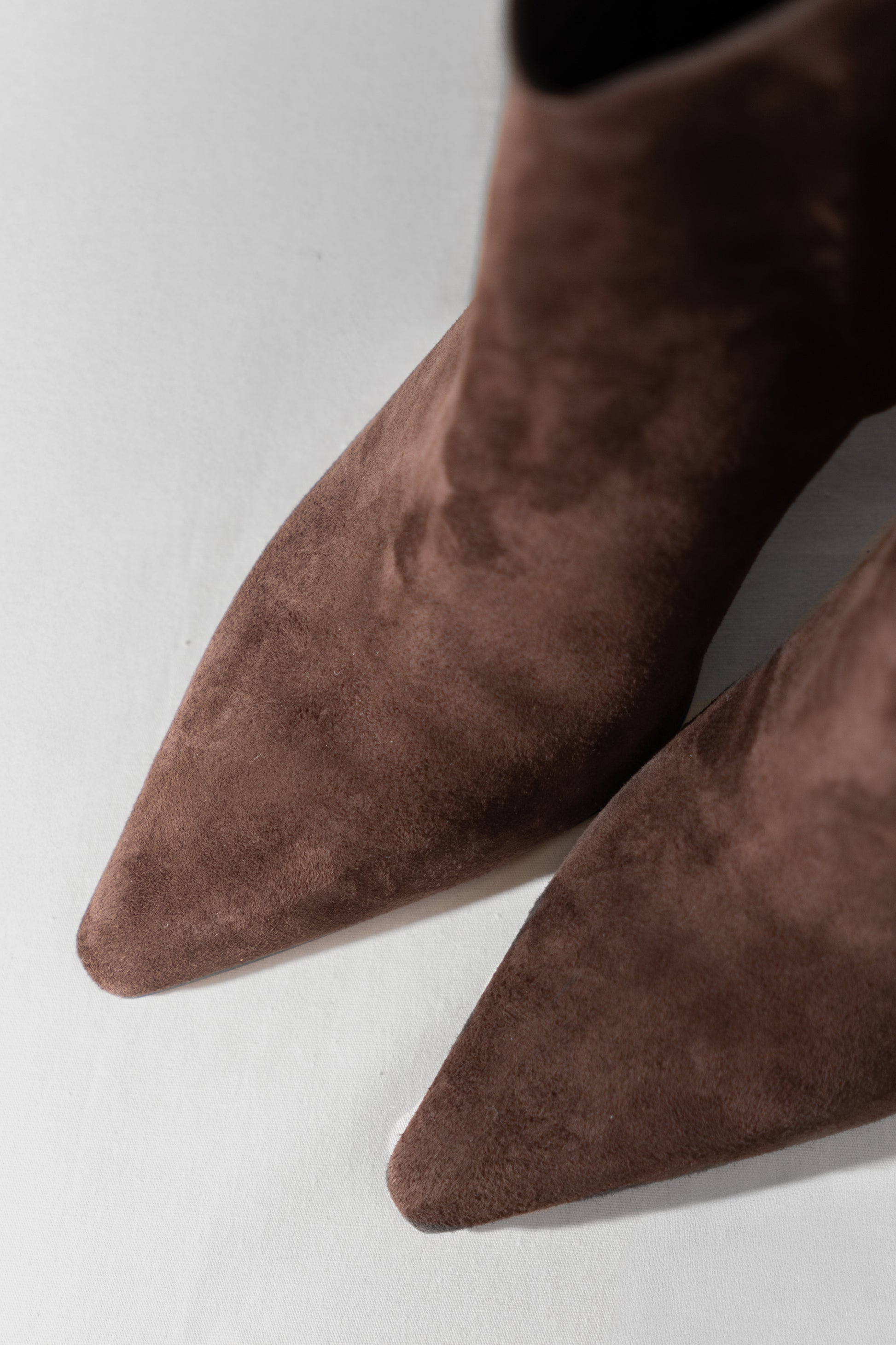 Suede Pointed Ankle Boots