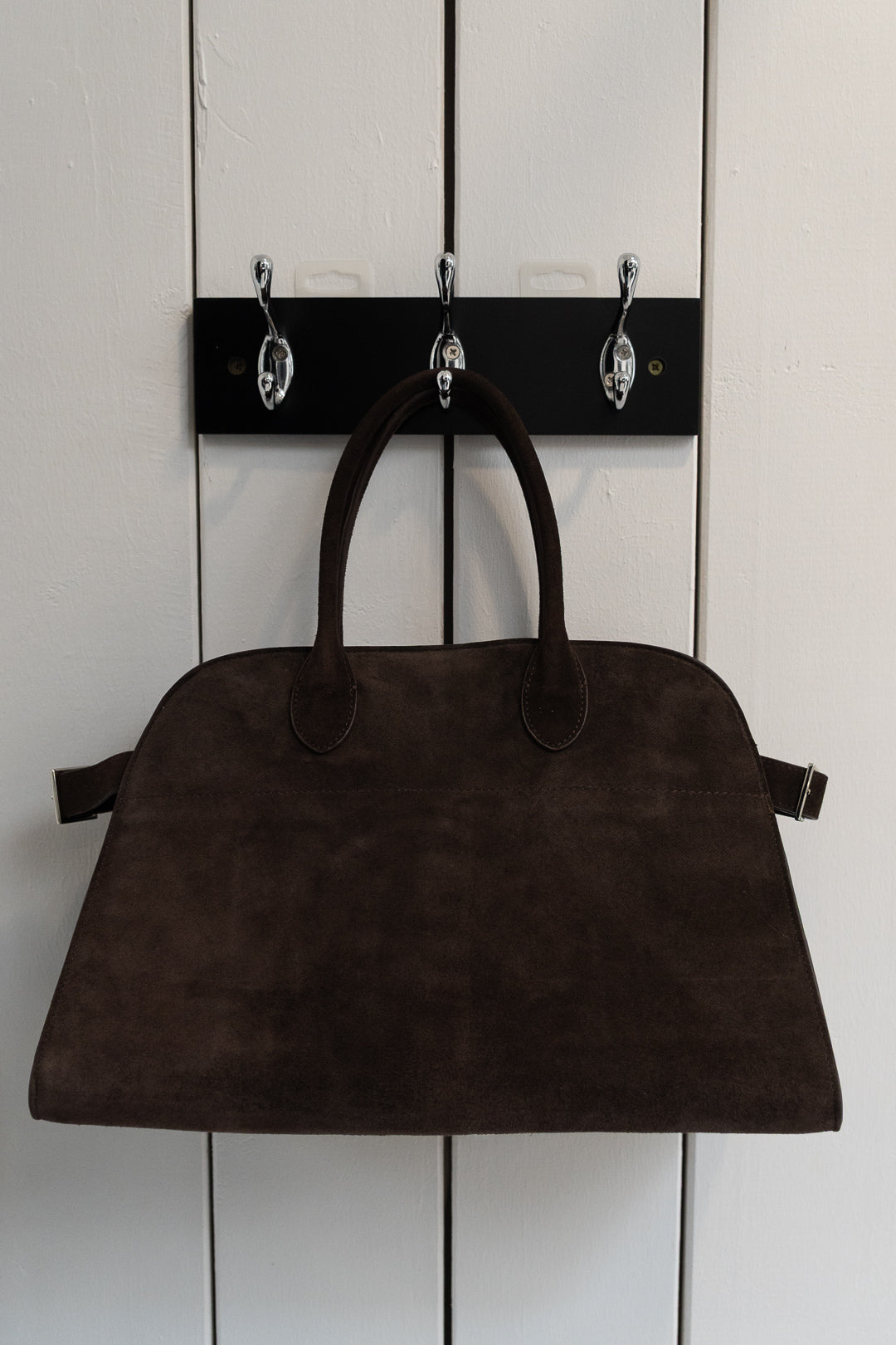 Brown Suede Dome Tote