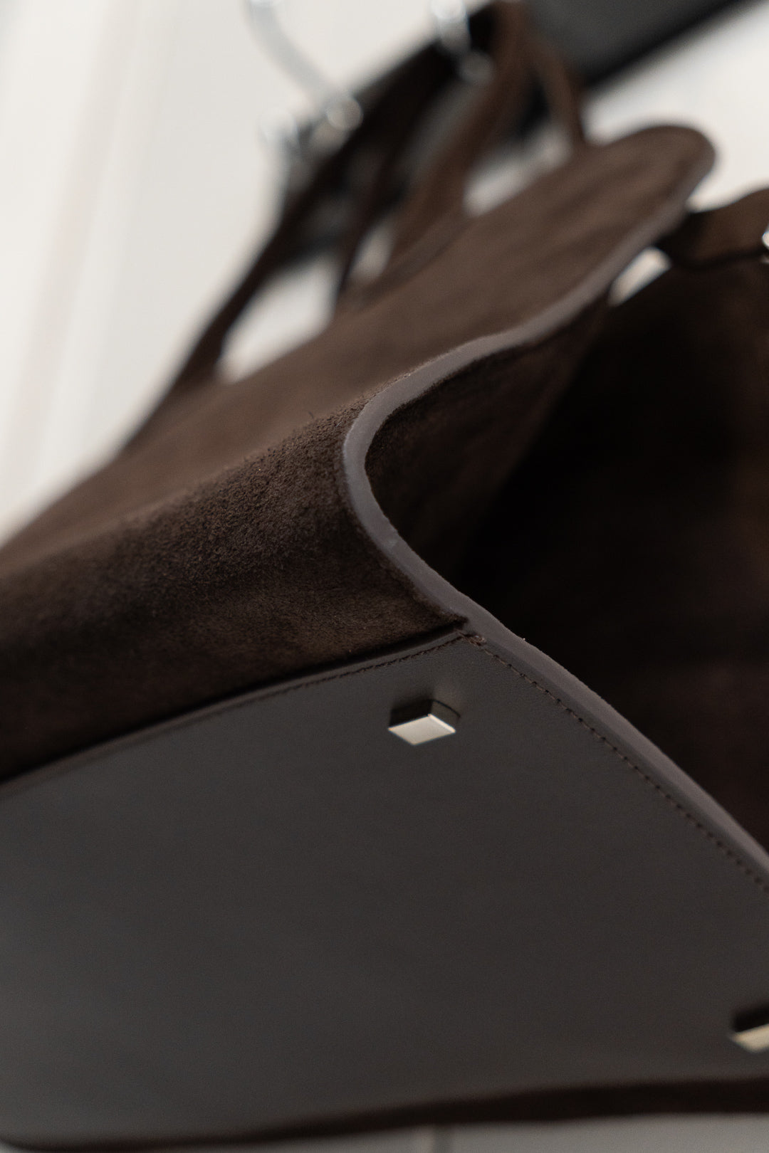 Brown Suede Dome Tote