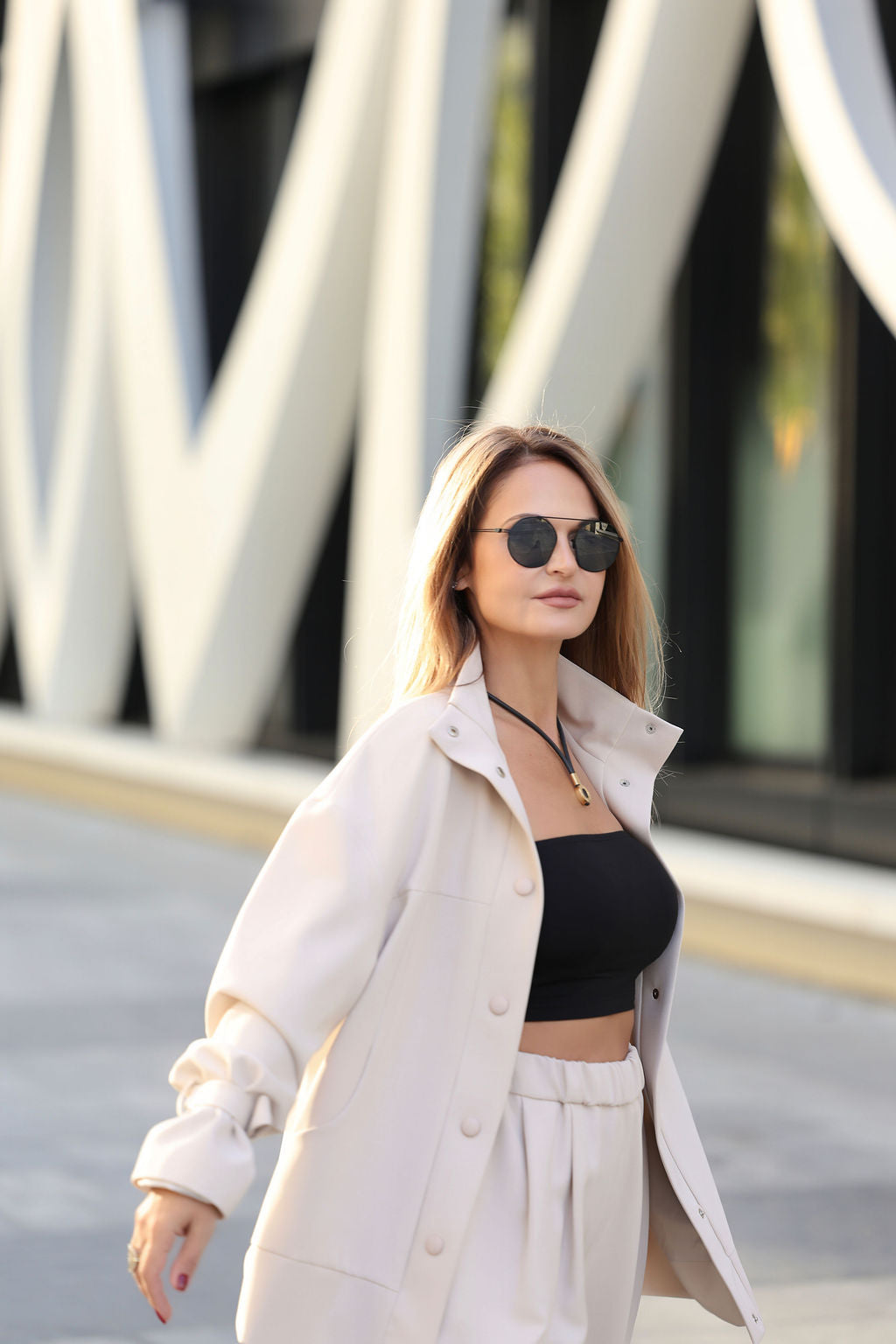 Oversized Snap-Button Jacket