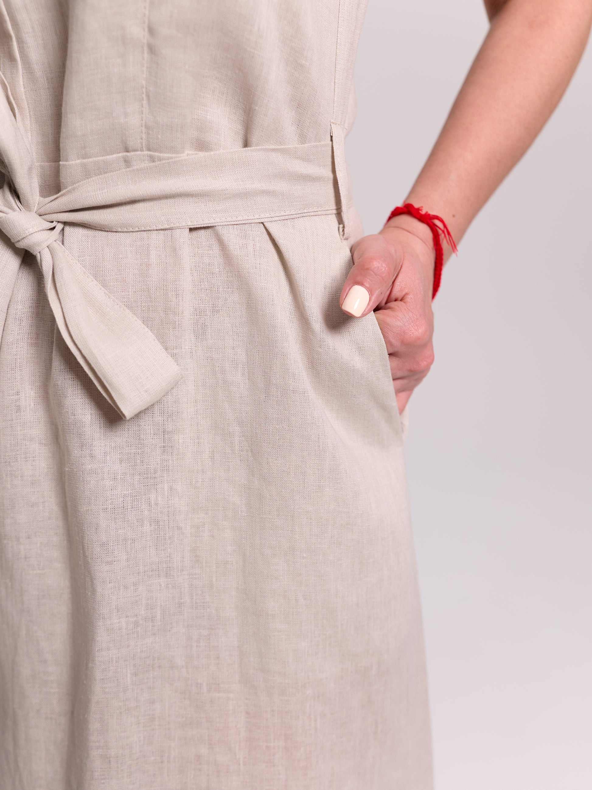 Linen Maxi Slip Dress