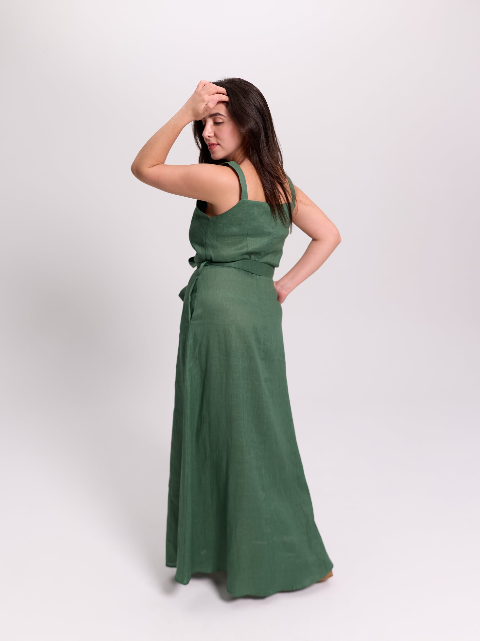 Linen Maxi Slip Dress