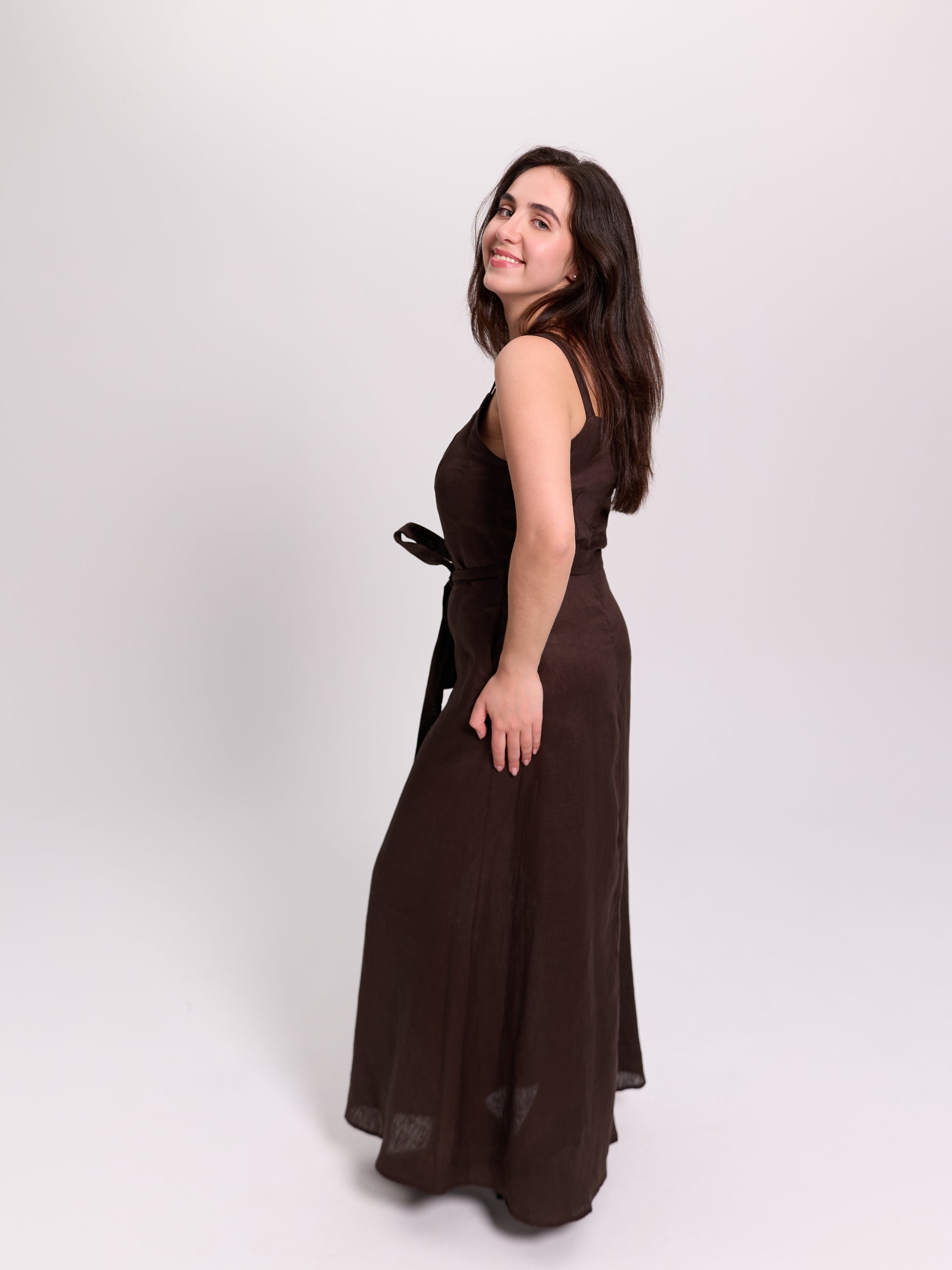 Linen Maxi Slip Dress