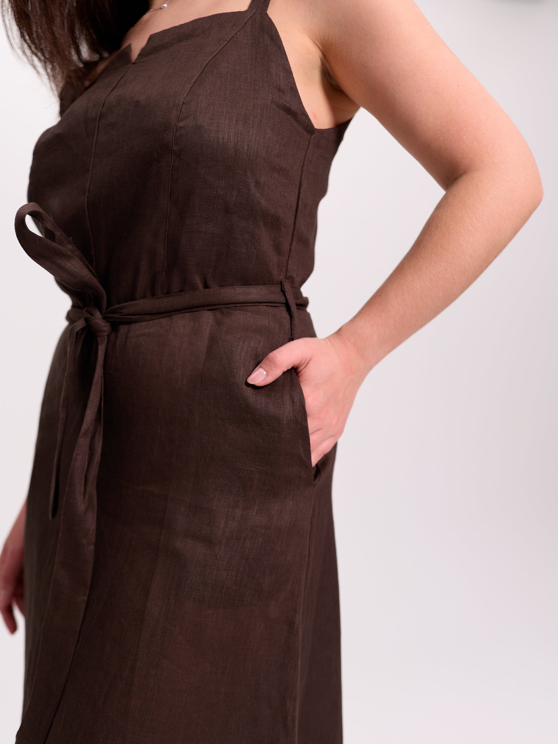 Linen Maxi Slip Dress