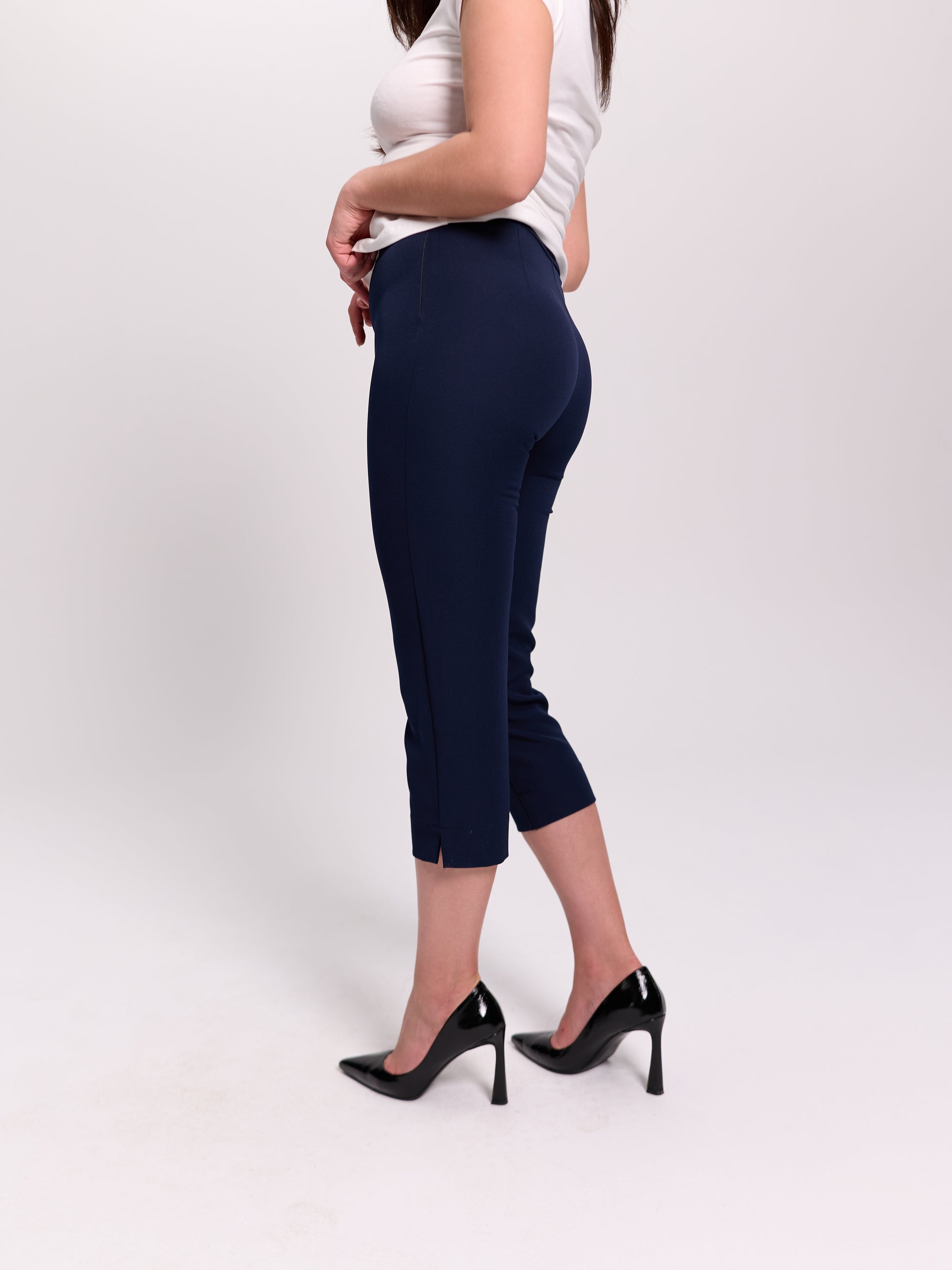 Navy Capri Trousers