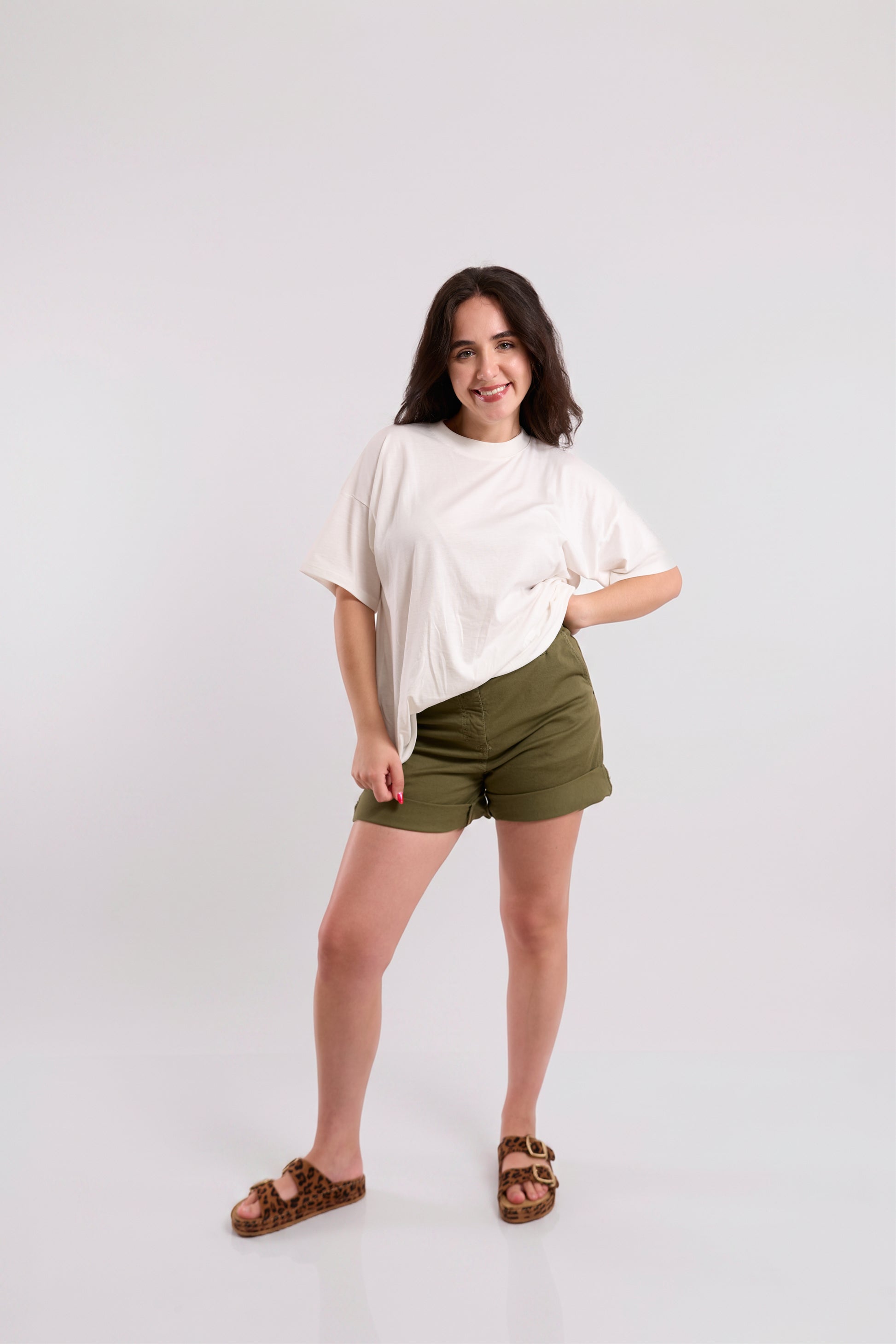Khaki Twill Shorts