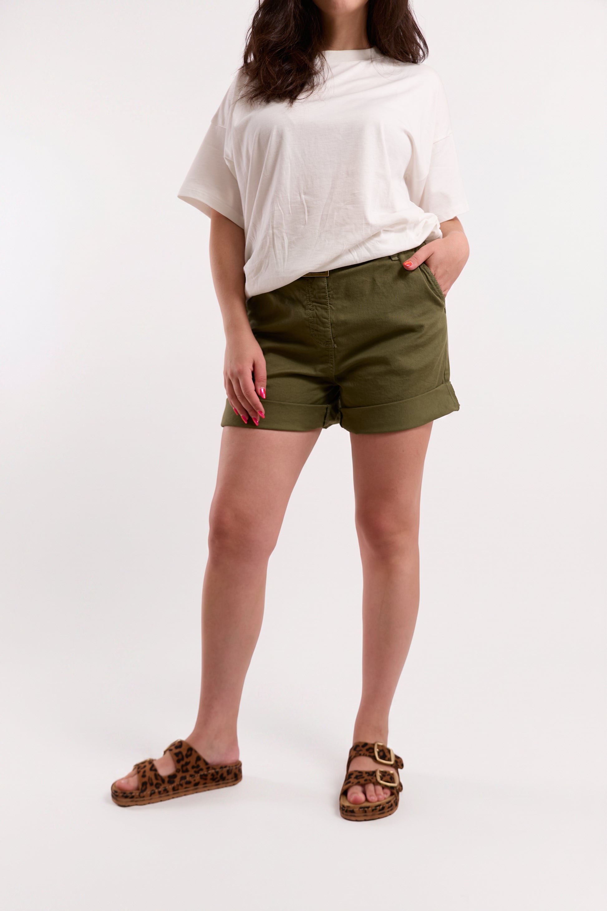 Khaki Twill Shorts