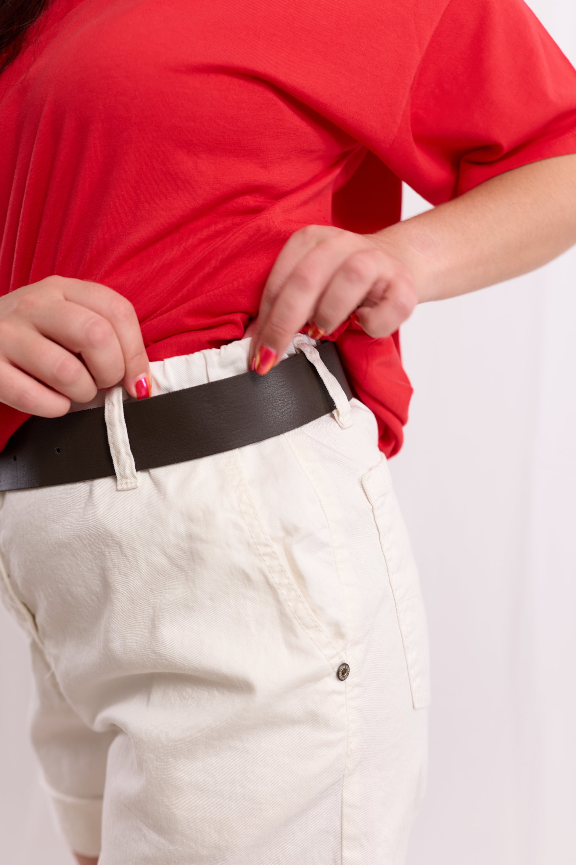 White Twill Shorts