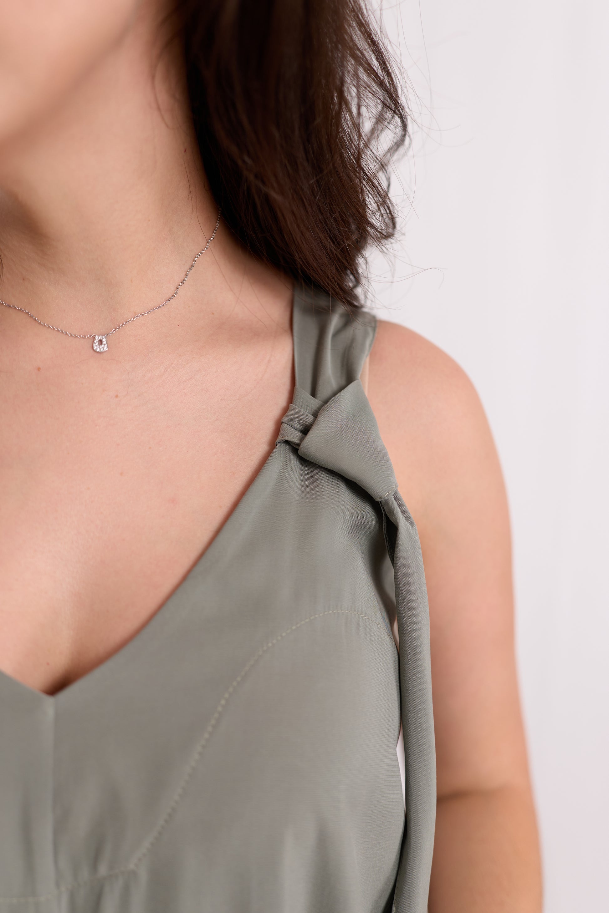 Sage Oversized V-Neck Maxi Dress