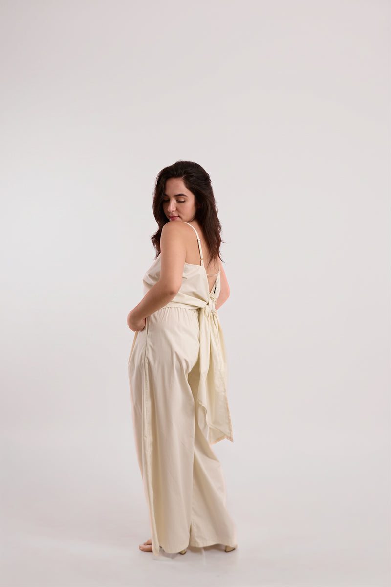 Cream Open-Tie-Back Cami Top