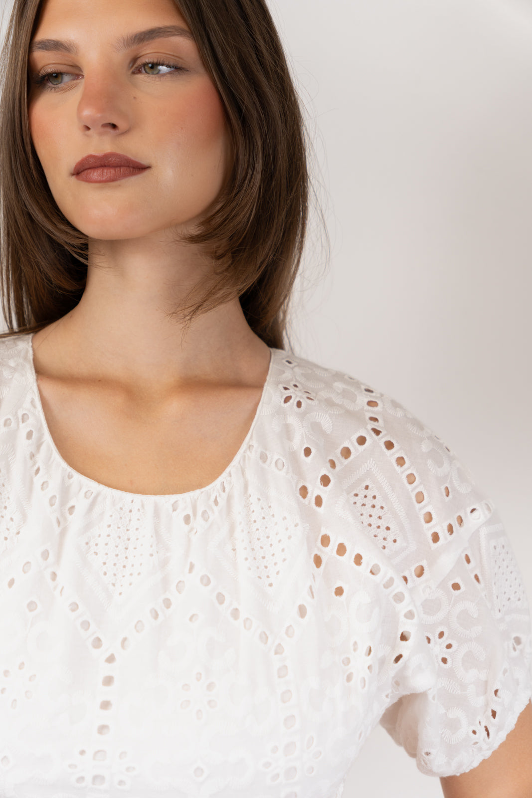 Backless Broderie Maxi Dress