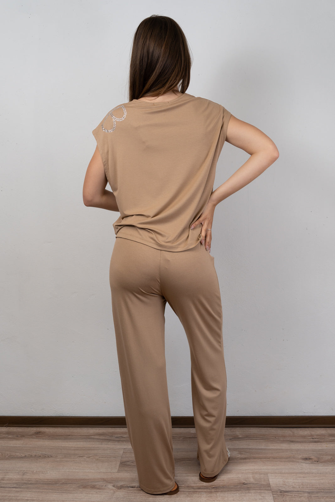 Rhinestone-Logo Lounge Set