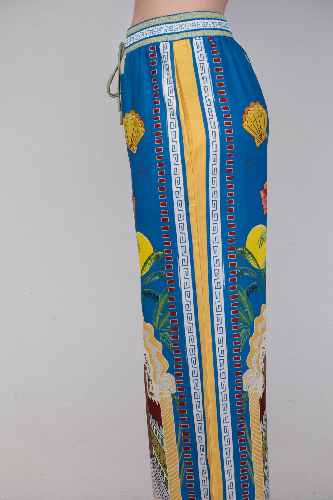 Mediterranean-Print Two-Piece Set