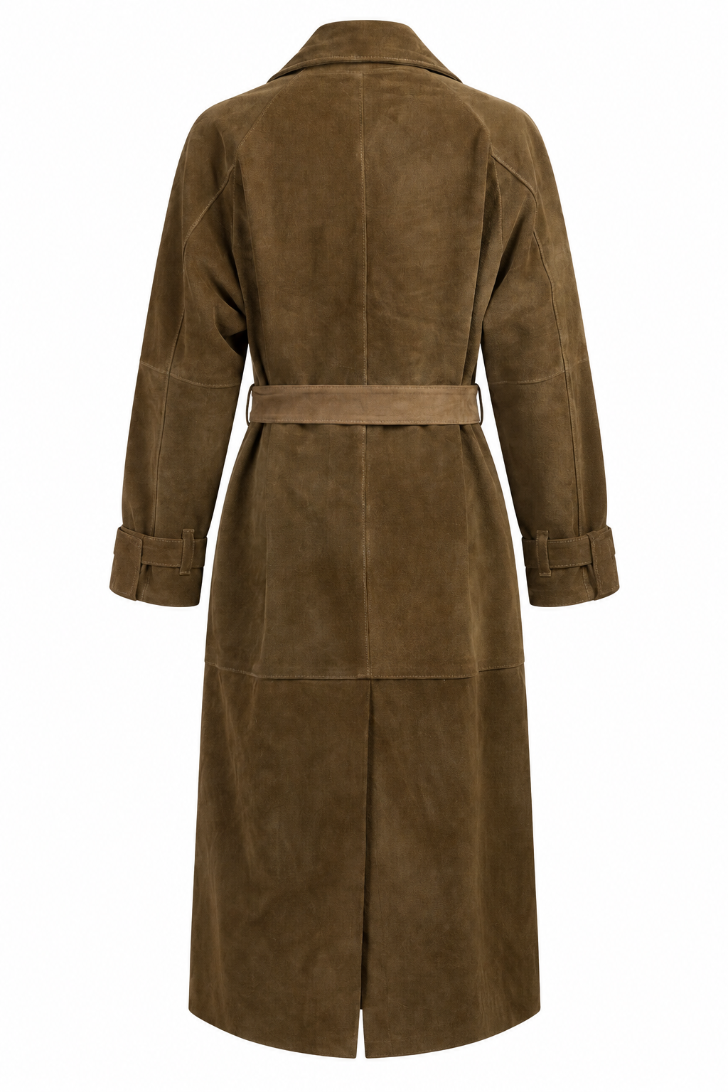 Suede Belted Trench Coat