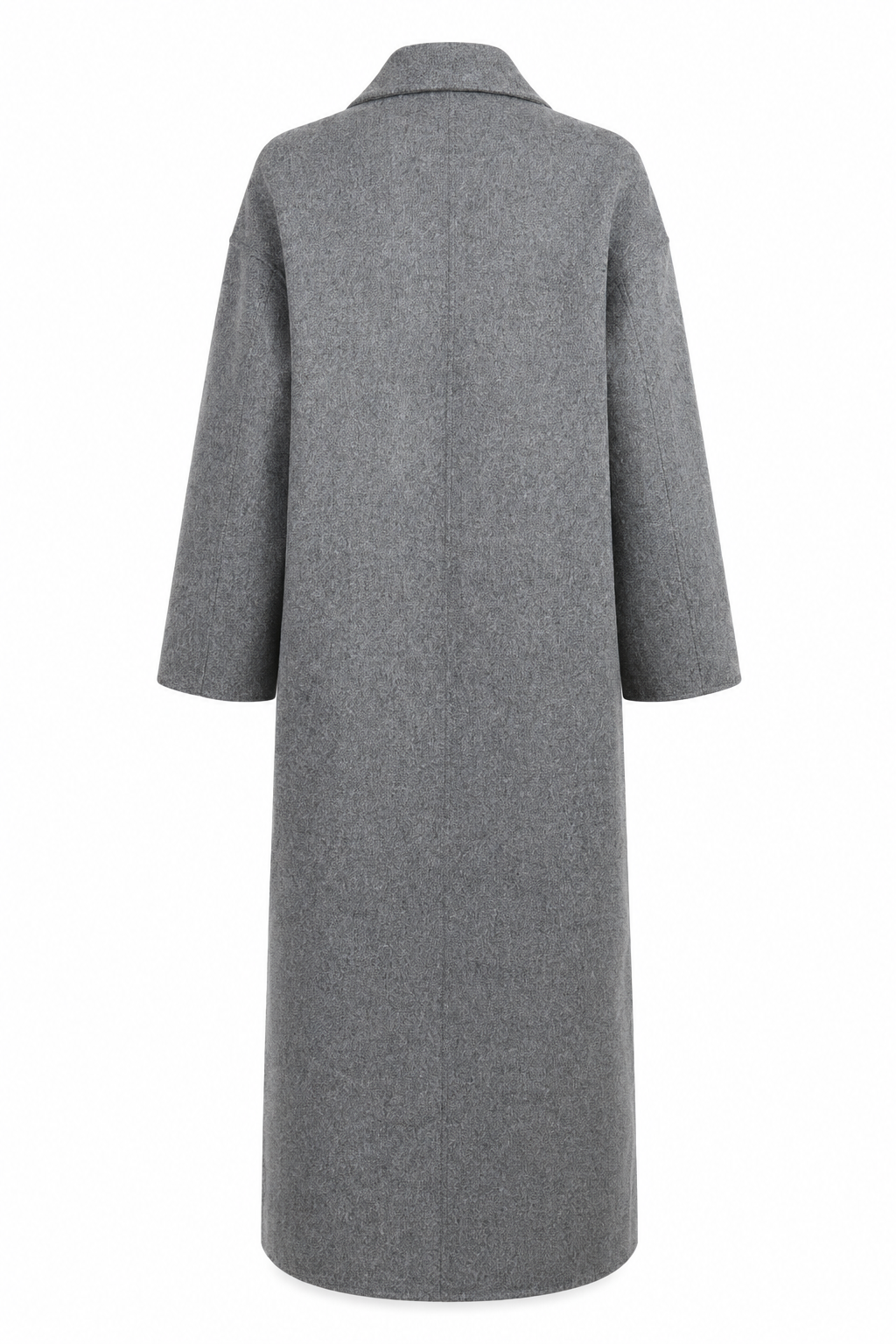 Grey Double-Breasted Wool Coat